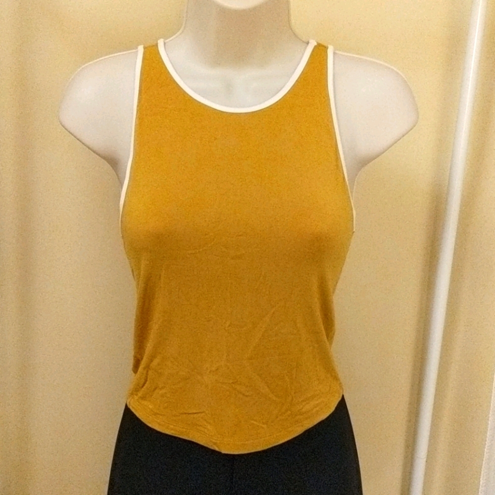 American Eagle Tank Top in Mustard Yellow